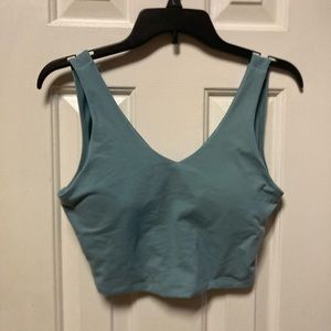 Large Cropped Crossback Athletic Shirt, Cups Included